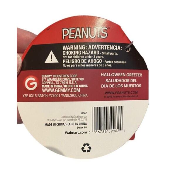 Snoopy Halloween Greeter Peanuts Plush By Gemmy Wearing Mask Large (19 Inch) NWT - Picture 12 of 13